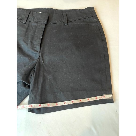 Talbots Womens Perfect Shorts Mid Rise Stretch Summer Casual Solid Black Size 2 - Picture 7 of 10